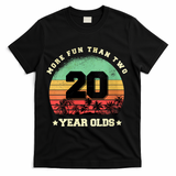 Wom.e.ns More Fun Than Two Twenty Year Olds 40th Birthday V-Neck T-Shirt - Black