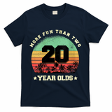 Wom.e.ns More Fun Than Two Twenty Year Olds 40th Birthday V-Neck T-Shirt - Navy