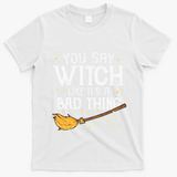 Witchy Vibes Halloween Present T-Shirt - White