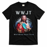 What Would Jesus Throw Funny Disc Golf & Women T-Shirt - Black