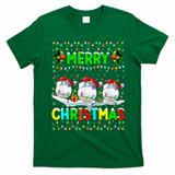 Xmas Golf Lighting Santa Hat Merry Christmas Golf Gift T-Shirt - Irish Green
