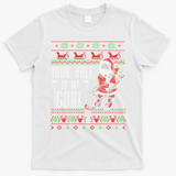 Your Hole Is My Goal Santa Playing Golf Ugly Christmas Gift T-Shirt - White